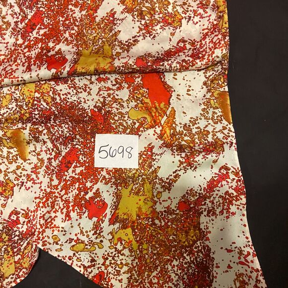 #5698 Woman's Orange Beige  and Gold Shawl Long Scarf 88 x 19 - Picture 7 of 8